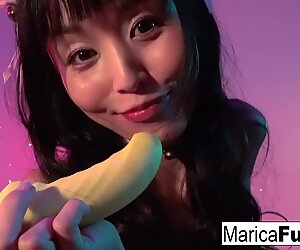 Marica Hase gets a gift box of sex toys to use!