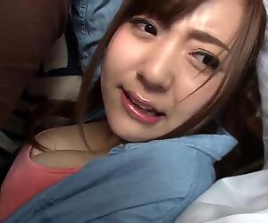 Fondling a Japanese cutie and fucking in the bathroom