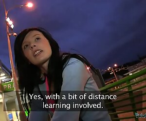 Diminutive darling rides on a giant dick