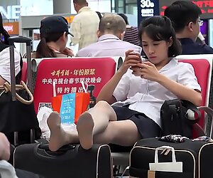 candid chinese girl in pantyhose
