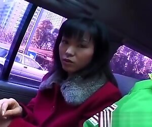 Hot asian babe in car having fun part4