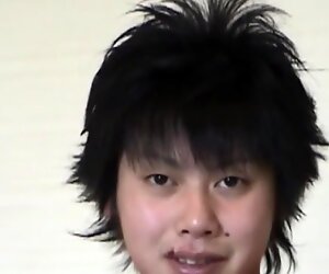 I made a college student model, Tomotsugu (5'_ 7"_ - 132 lbs. - 22 years old), cum with slippery lotion and a hand job.